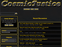 Tablet Screenshot of cosmicjustice.org